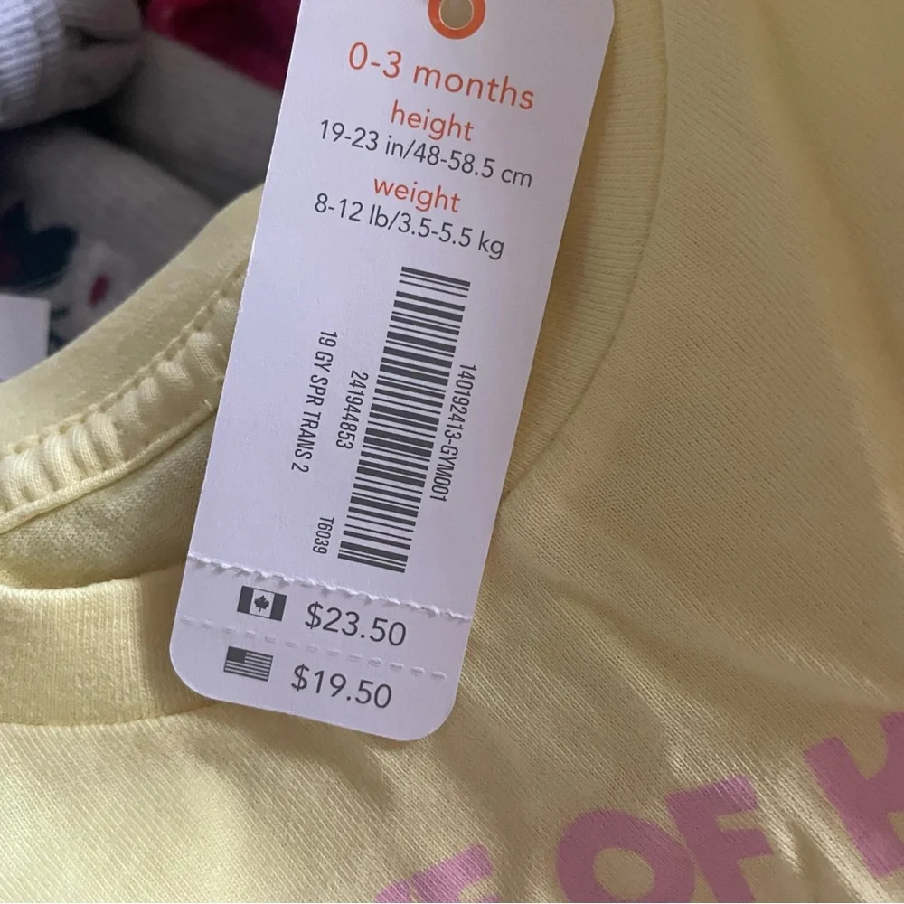 Gymboree Waves of Kindness Yellow Long Sleeve Shirt Size 0-3 month